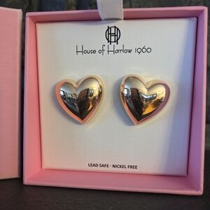 House of Harlow 1960 Heart Earrings